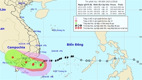 Bão số 9 di chuyển theo hướng Tây, TPHCM sẽ có mưa rất to