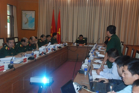 Hội đồng thẩm định dự án đầu tư xây dựng cơ bản Quân khu họp thẩm định các dự án