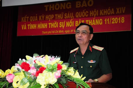 Bộ Tư lệnh Quân khu thông báo kết quả kỳ họp thứ 6 Quốc hội khóa XIV và tình hình thời sự nổi bật tháng 11 năm 2018