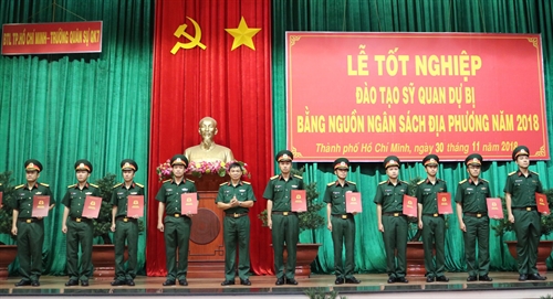 Bộ Tư lệnh thành phố tổ chức lễ tốt nghiệp đào tạo sĩ quan dự bị bằng nguồn ngân sách địa phương năm 2018.