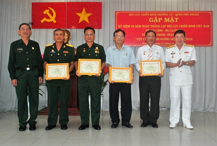 Hội Cựu chiến binh phường 12, quận Phú Nhuận họp mặt kỷ niệm ngày thành lập Hội Cựu chiến binh Việt Nam