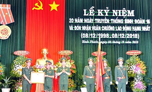 Binh đoàn 16 kỷ niệm 20 năm thành lập và đón nhận Huân chương lao động hạng Nhất