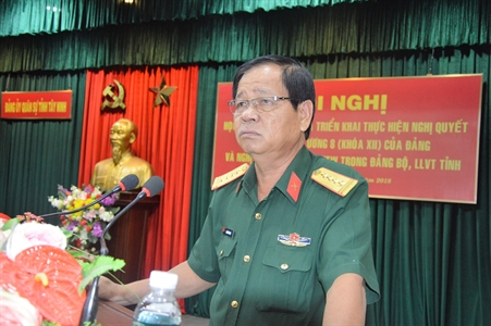 LLVT tỉnh Tây Ninh học tập, quán triệt, triển khai Nghị quyết Trung ương 8, khóa XII