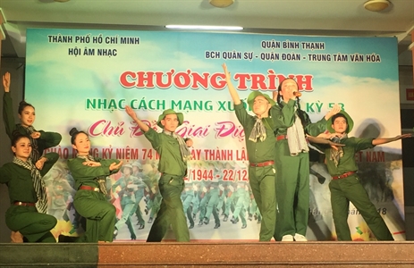 Ban CHQS quận Bình Thạnh tổ chức chương trình văn nghệ “Giai điệu Tổ quốc”