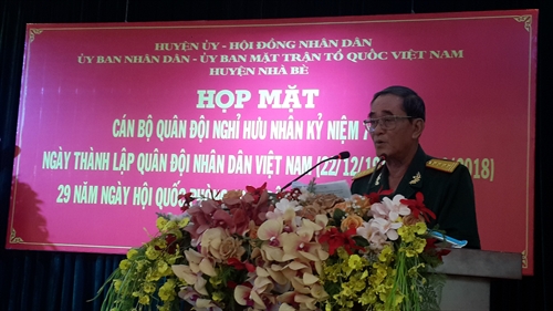 Huyện Nhà Bè họp mặt cán bộ Quân đội nghỉ hưu trên địa bàn