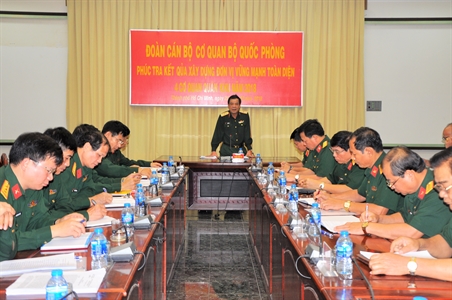 Bộ Tổng Tham mưu phúc tra xây dựng đơn vị vững mạnh toàn diện khối 4 cơ quan Quân khu 7