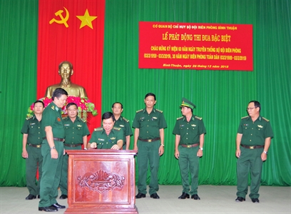 BĐBP tỉnh Bình Thuận: Phát động thi đua đặc biệt chào mừng kỷ niệm 60 năm ngày truyền thống