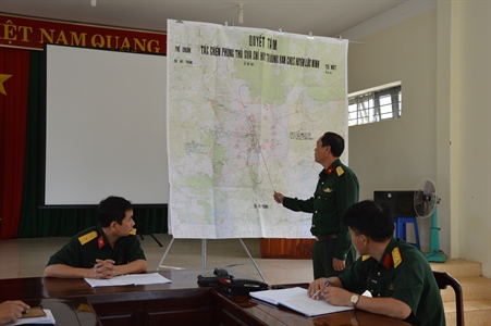 Bộ CHQS tỉnh Bình Phước tập huấn cán bộ chỉ huy, trợ lý cơ quan và đơn vị