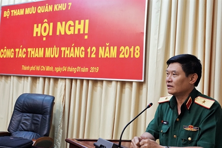 Bộ Tham mưu Quân khu 7: Hội nghị công tác tham mưu tháng 12 năm 2018