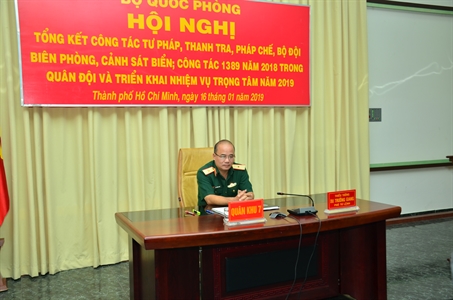 Tổng kết công tác tư pháp, thanh tra, pháp chế, công tác 1389 trong Quân đội