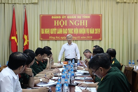 Đảng ủy quân sự tỉnh Đồng Nai hội nghị phiên cuối năm 2018