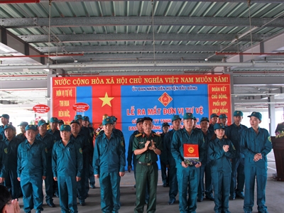 Huyện Bàu Bàng, tỉnh Bình Dương thành lập 2 đơn vị tự vệ trong doanh nghiệp có yếu tố nước ngoài