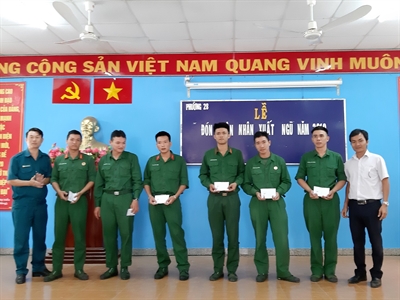 Phường 28, quận Bình Thạnh đón thanh niên xuất ngũ trở về địa phương