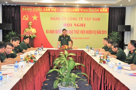 Đảng ủy Công ty Tây Nam ra Nghị quyết lãnh đạo thực hiện nhiệm vụ năm 2019