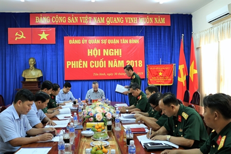 Quận Tân Bình hội nghị Đảng ủy Quân sự phiên cuối năm 2018