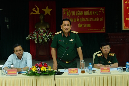 Bộ Tư lệnh Quân khu 7 kiểm tra dự án đường tuần tra biên giới