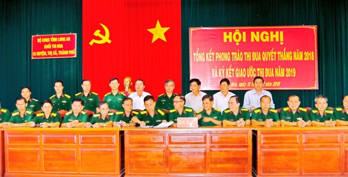 Tỉnh Long An: Khối thi đua quân sự địa phương ký kết thi đua năm 2019