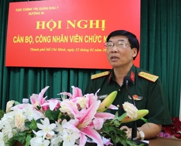 Xưởng in Quân khu 7 tổ chức Hội nghị cán bộ, công nhân viên chức