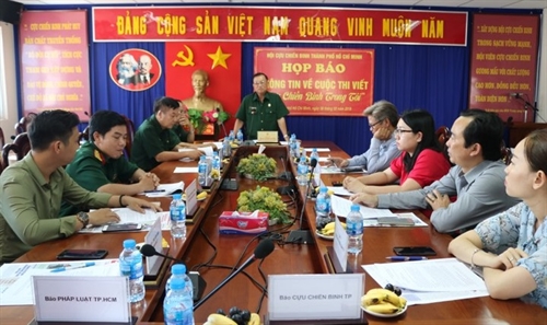 Hội Cựu chiến binh thành phố họp báo thông tin về cuộc thi viết "Cựu chiến binh trong tôi"