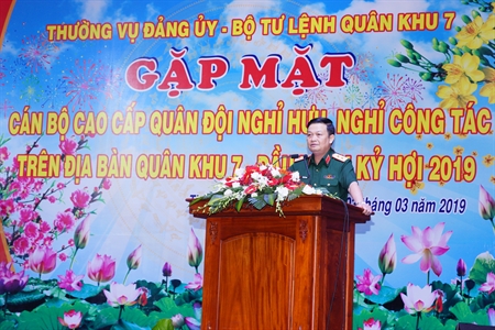 Thường vụ - Đảng ủy Bộ Tư lệnh Quân khu 7 gặp mặt cán bộ cao cấp Quân đội nghỉ hưu