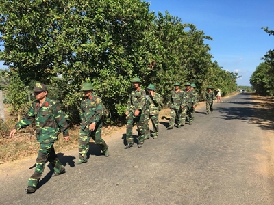 Huyện Đất Đỏ, tỉnh Bà Rịa-Vũng Tàu diễn tập chuyển trạng thái sẵn sàng chiến đấu
