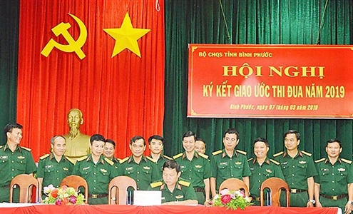 LLVT tỉnh Bình Phước ký kết giao ước thi đua năm 2019