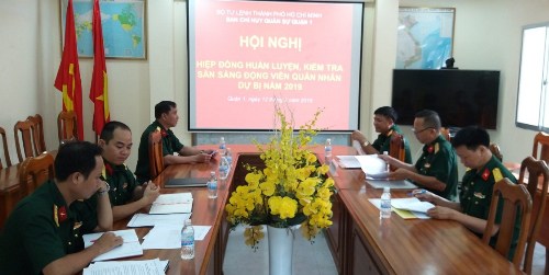 Quận 1 hiệp đồng huấn luyện, kiểm tra sẵn sàng động viên quân nhân dự bị