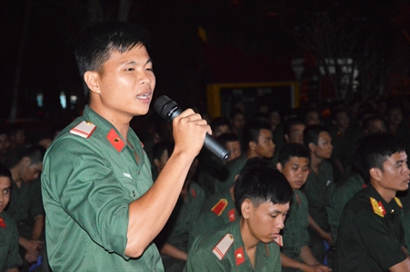 Bộ CHQS tỉnh BR - VT gặp gỡ chiến sĩ mới huấn luyện tại Trường Quân sự tỉnh