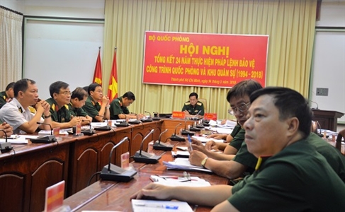Hội nghị tổng kết 24 năm thực hiện Pháp lệnh bảo vệ công trình quốc phòng và khu quân sự