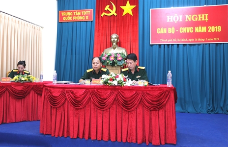Trung tâm TDTT Quốc phòng II tổ chức hội nghị cán bộ, công nhân viên chức năm 2019