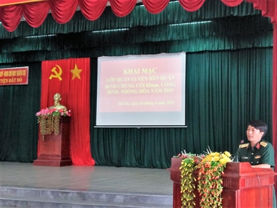 Ban CHQS Đất Đỏ (Bà Rịa-Vũng Tàu): Huấn luyện dân quân binh chủng năm 2019