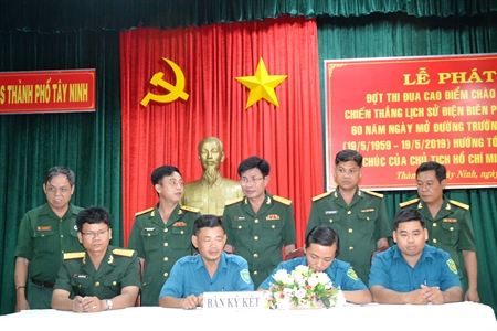 Ban CHQS Thành phố Tây Ninh phát động thi đua cao điểm