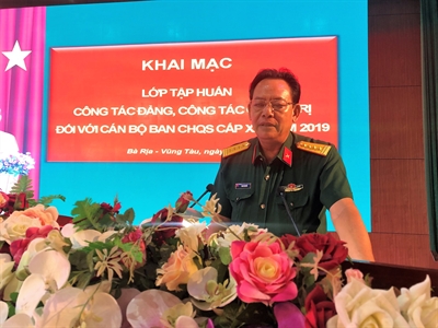 Bộ CHQS tỉnh Bà Rịa - Vũng Tàu tập huấn cán bộ quân sự xã, phường, thị trấn