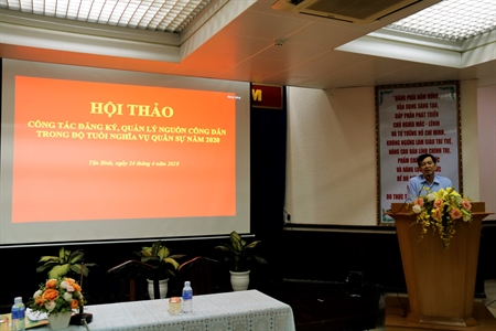 Quận Tân Bình hội thảo công tác đăng ký, quản lý nguồn công dân trong độ tuổi nghĩa vụ quân sự