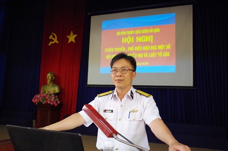 Quân chủng Hải quân tuyên truyền phổ biến giáo dục pháp luật năm 2019