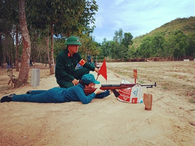 Huyện Đất Đỏ, tỉnh Bà Rịa - Vũng Tàu: Kiểm tra bắn đạn thật cho lực lượng dân quân năm thứ nhất