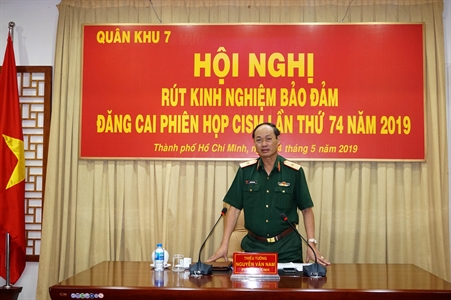 Quân khu 7 rút kinh nghiệm bảo đảm đăng cai phiên họp CISM lần thứ 74 năm 2019.