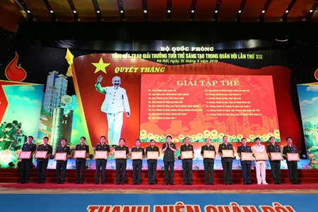 Bộ Quốc phòng trao Giải thưởng Tuổi trẻ sáng tạo trong Quân đội lần thứ 19