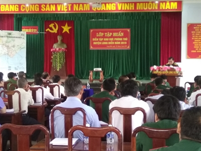 Huyện Long Điền, tỉnh Bà Rịa – Vũng Tàu tập huấn diễn tập khu vực phòng thủ