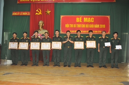 Hội thi bí thư chi bộ giỏi Lữ đoàn Thông tin 23 năm 2019 thành công tốt đẹp