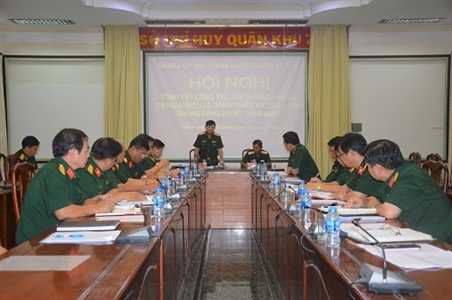 Bộ Tham mưu Quân khu 7 tổng kết công tác tổ chức xây dựng Đảng và thi hành điều lệ Đảng nhiệm kỳ 2015 – 2020