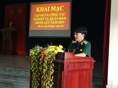 Huyện Đất Đỏ, tỉnh Bà Rịa- Vũng Tàu tập huấn cán bộ Quân báo -Trinh sát năm 2019