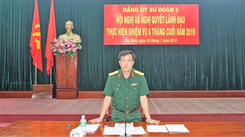 Đảng ủy Sư đoàn 5: Ra nghị quyết lãnh đạo 6 tháng cuối năm 2019