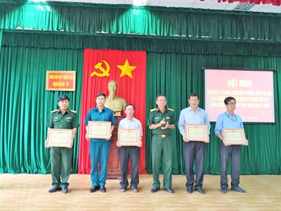 Lực lượng vũ trang quận 5 chung sức xây dựng nông thôn mới