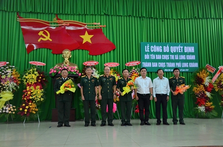 Ban CHQS thị xã Long Khánh đổi tên thành Ban CHQS thành phố Long Khánh