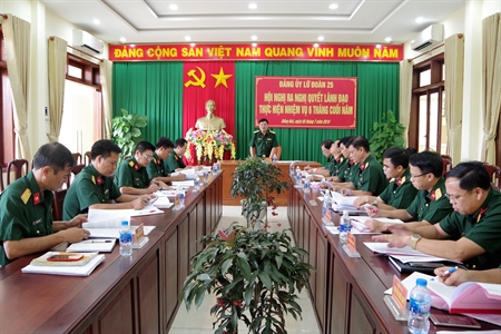 Đảng ủy Lữ đoàn Công binh 25 ra nghị quyết lãnh đạo 6 tháng cuối năm 2019
