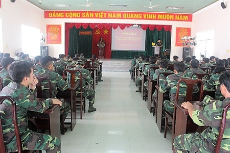 Ban CHQS huyện Long Điền: 110 cán bộ, chiến sĩ DBĐV tham gia huấn luyện