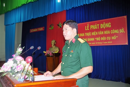 Lữ đoàn 26 phát động Phong trào thi đua “Thực hiện văn hóa công sở xứng danh Bộ đội Cụ Hồ”