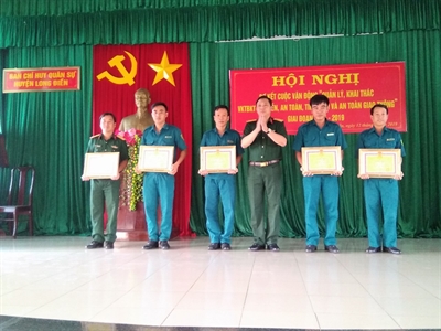 Ban CHQS huyện Long  Điền sơ kết Cuộc vận động 50