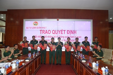 Trao quyết định bổ nhiệm, bổ nhiệm lại, thăng quân hàm sĩ quan năm 2019